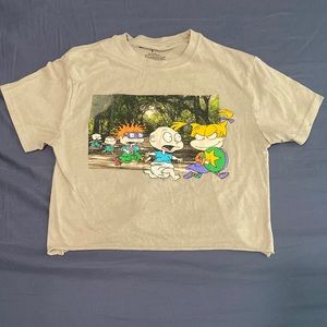 Rugrats, crop top, brown w/ graphic design, made w/ cotton